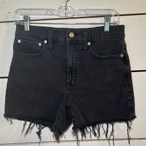 Madewell High Rise Denim Shorts Black